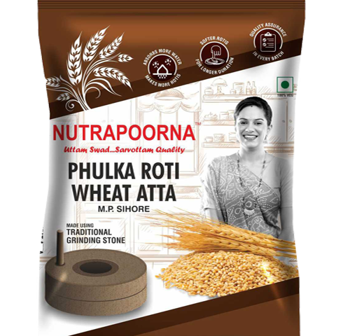 Nutrapoorna Phulka Roti Wheat Atta - Whole Wheat Atta