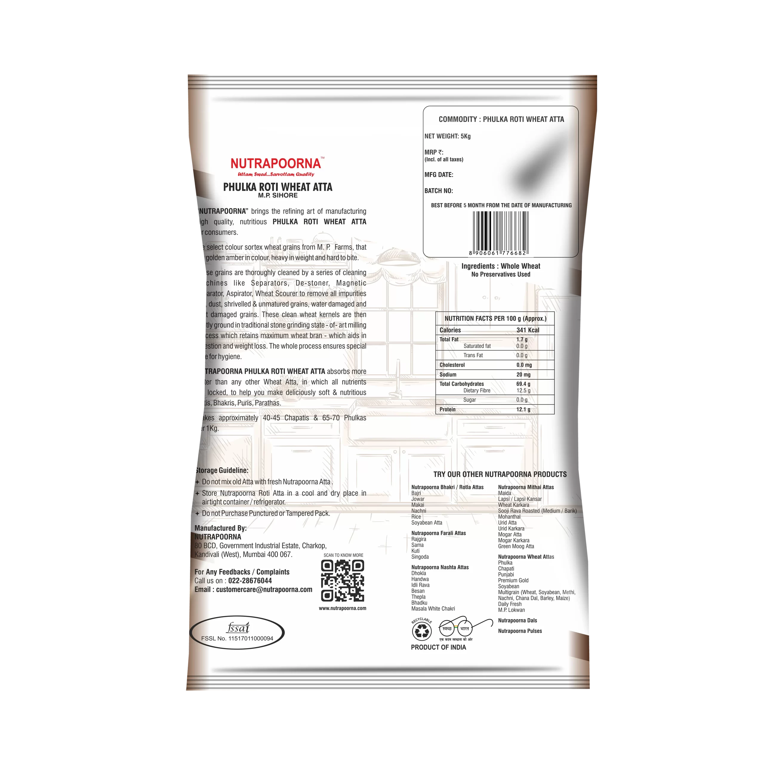 PHULKA ROTI WHEAT ATTA - Image 2